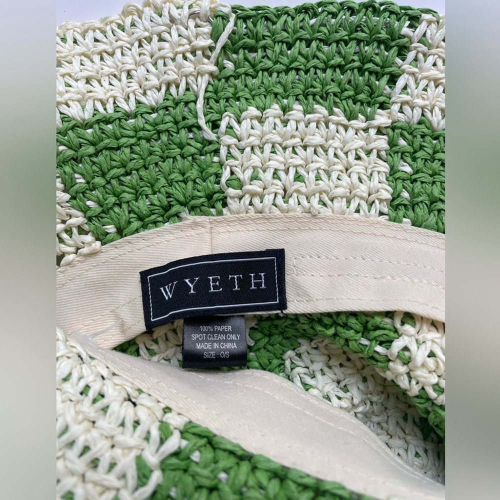 anthropologie wyeth Green and White Checkered bucket Hat - Picture 5 of 6